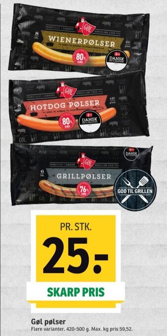 SPAR Gøl grillpølser tilbud