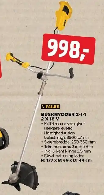 Buskrydder 2-i-1 2 x 18 v
