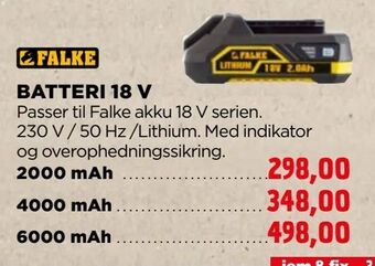 jem & fix Batteri 18 v tilbud