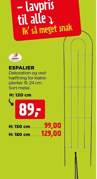 jem & fix Espalier tilbud