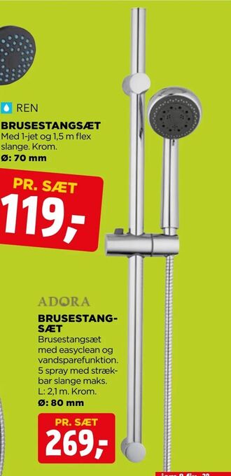 jem & fix Brusestang- sæt tilbud