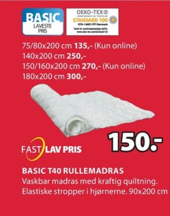 JYSK Dreamzone rullemadras tilbud