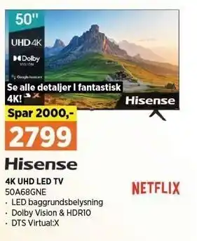 Power Hisense 4K UHD LED tv tilbud