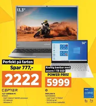 Power 13,3'' Bærbar pc el. Pavilion 14 tilbud