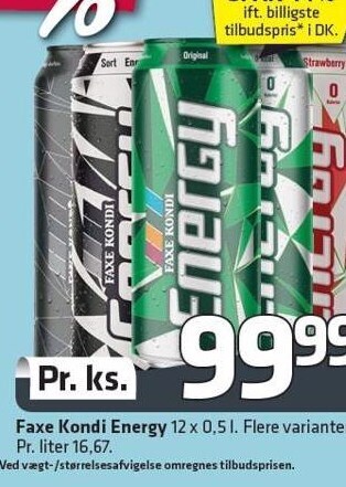 Fleggaard Faxe Kondi Energy tilbud