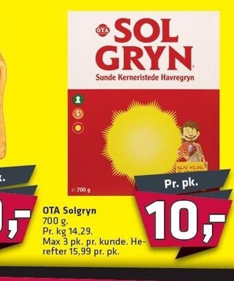 Fleggaard Ota Solgryn tilbud