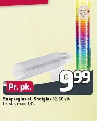 Fleggaard Snapseglas el. shotsglas tilbud
