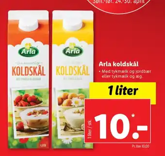 Lidl Arla koldskål jordbær tilbud