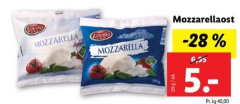 Lidl Lovilio mozzarella tilbud