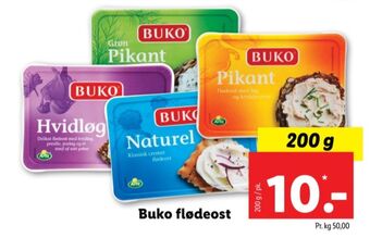 Lidl Buko flødeost pikant tilbud