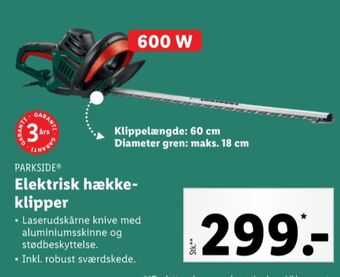 Lidl Parkside hækkeklipper tilbud