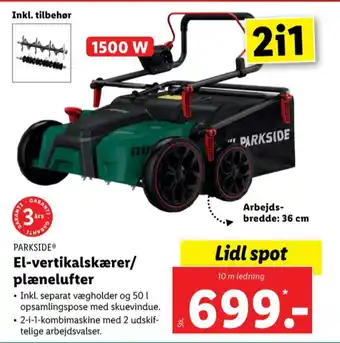 Lidl Parkside plænelufter tilbud
