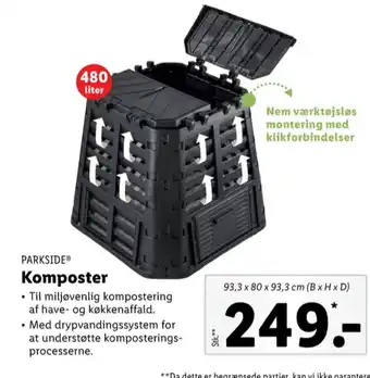 Lidl Parkside kompostbeholder tilbud