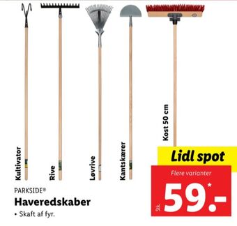 Lidl Parkside haveredskaber tilbud