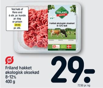 REMA 1000 Friland økologi hakket oksekød tilbud