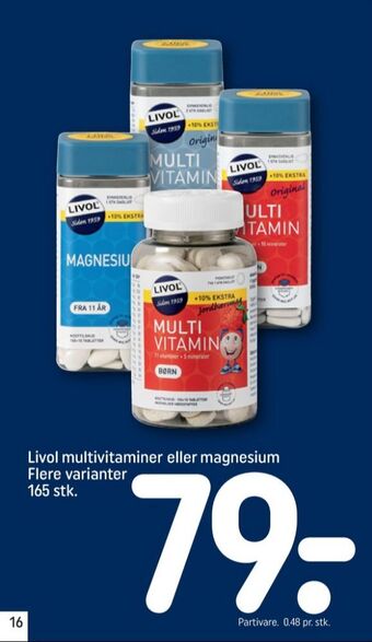 REMA 1000 Livol multi vitaminer tilbud