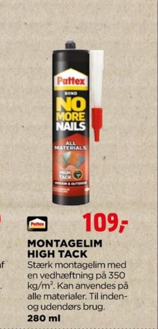 jem & fix Pattex montagelim tilbud