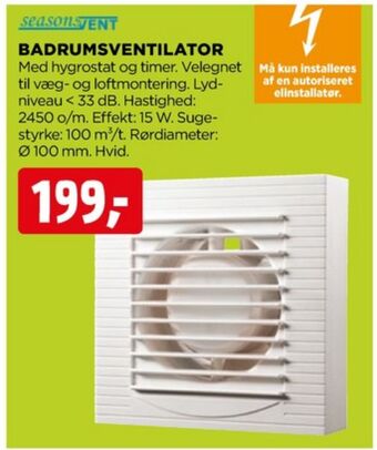 jem & fix Seasonsvent ventilator tilbud