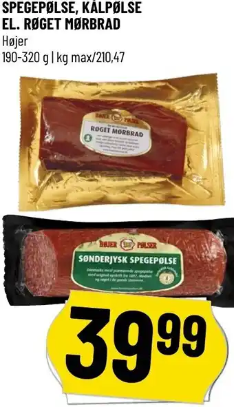 Løvbjerg Spegepølse Kålpølse El. Røget Mørbrad 190-320 g tilbud