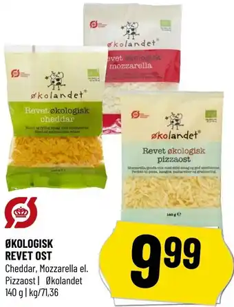 Løvbjerg Økologisk Revet Ost 140 g tilbud