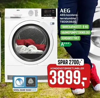 Skousen AEG kondenstørretumbler T8DSK862G tilbud