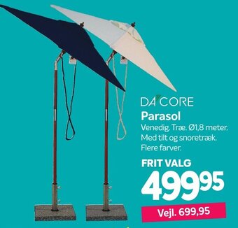 Din Isenkræmmer Da Core Parasol tilbud