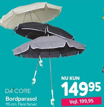 Din Isenkræmmer Da Core Bordparasol tilbud