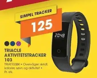 Expert Triacle Aktivitetstracker 103 vTRIAT103BK tilbud