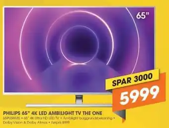 Expert Philips 65" 4K Led Ambilight Tv The One tilbud