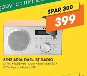Expert Senz Aria Dab+ Bt Radio tilbud