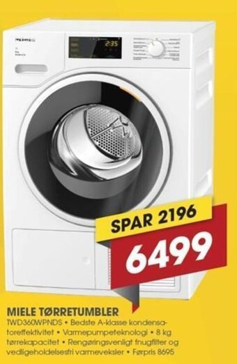 Punkt1 Miele Tørretumbler tilbud