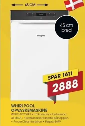 Punkt1 Whirpool Opvaskemaskine tilbud