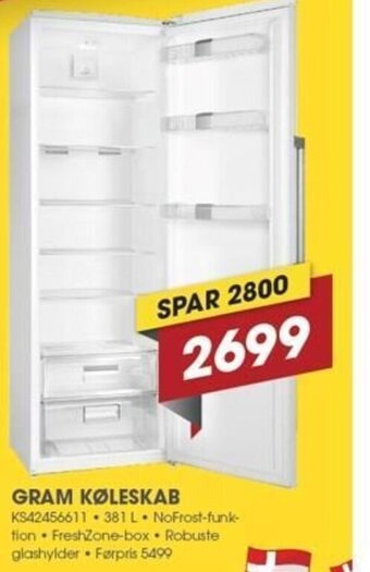 Punkt1 Gram Køleskab tilbud