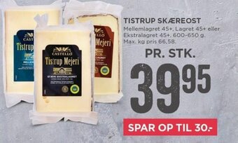 MENY Tistrup Skæreost tilbud