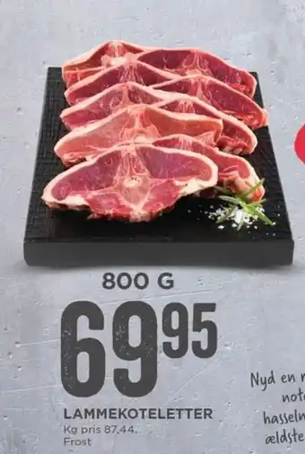 MENY Lammekoteletter 800g tilbud