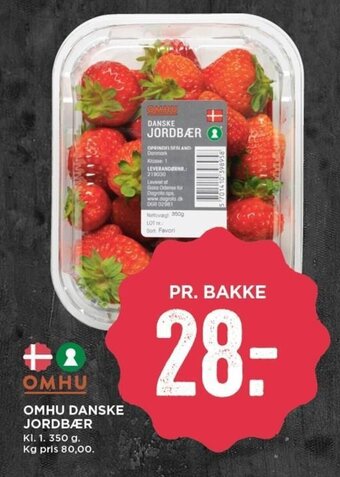 MENY Omhu Danske Jordbær tilbud