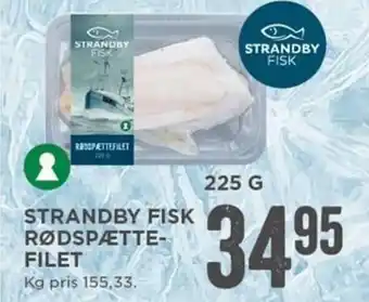 MENY Strandby Fisk Rødspættefilet 225g tilbud
