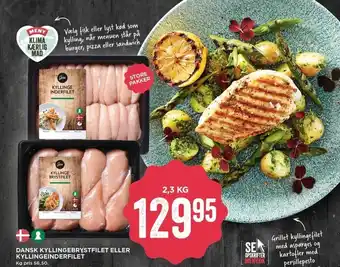 MENY Dansk Kyllinge Brystfilet 2,3kg tilbud