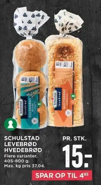 MENY Schulstad Levebrød 405-950g tilbud