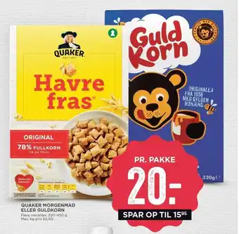MENY Quaker Morgenmad tilbud