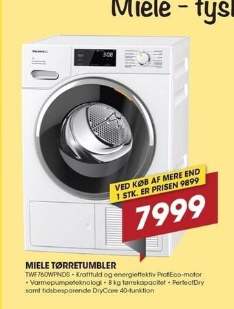 Punkt1 Miele tørretumbler tilbud