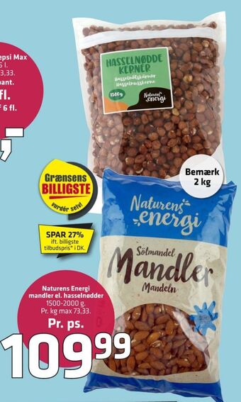 Fleggaard Naturens energi mandler tilbud