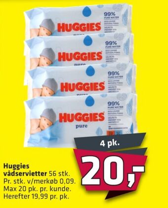 Fleggaard Huggies vådservietter tilbud