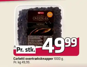 Carletti chokoladeknapper mørk