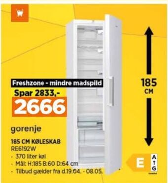 Power Gorenje køleskab tilbud