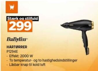 Power Babyliss hårtørrer tilbud