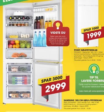 Punkt1 Samsung køle/fryseskab tilbud