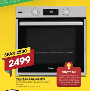 Punkt1 Whirlpool indbygningsovn tilbud
