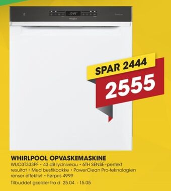 Punkt1 Whirlpool opvaskemaskine tilbud