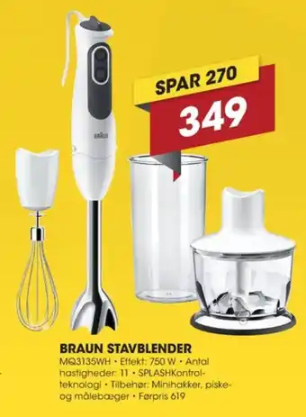 Punkt1 Braun stavblender tilbud